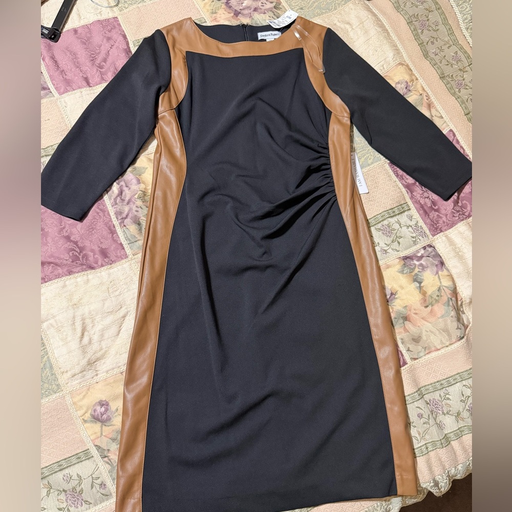 Shelby & Palmer Black and Tan Long Sleeve Dress